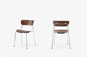 danish modern mid century vintage mobilier en teck palissandre rio années 50 années 60 années 70 mobilier meuble ancien danois danemark scandinave maison nordik paris meubles décoration design nordique éditeur marque &tradition designer Anderssen & Voll chaise modèle pavillon AV2 fauteuil assise chaise de bureau chaise empillable