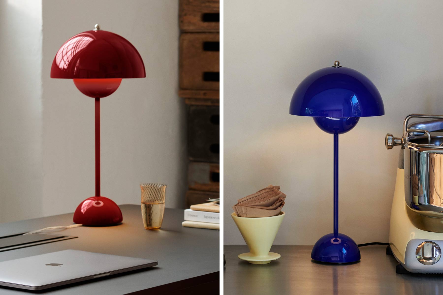 Lampe de table Flowerpot VP3 &tradition - rouge