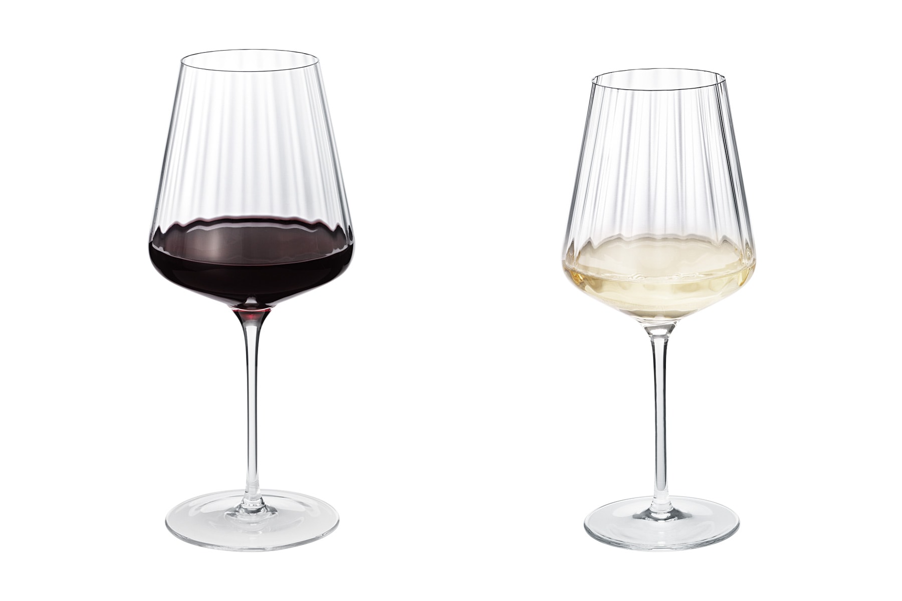 Verres de vin modèle ´Bernadotte´ Rouge et blanc