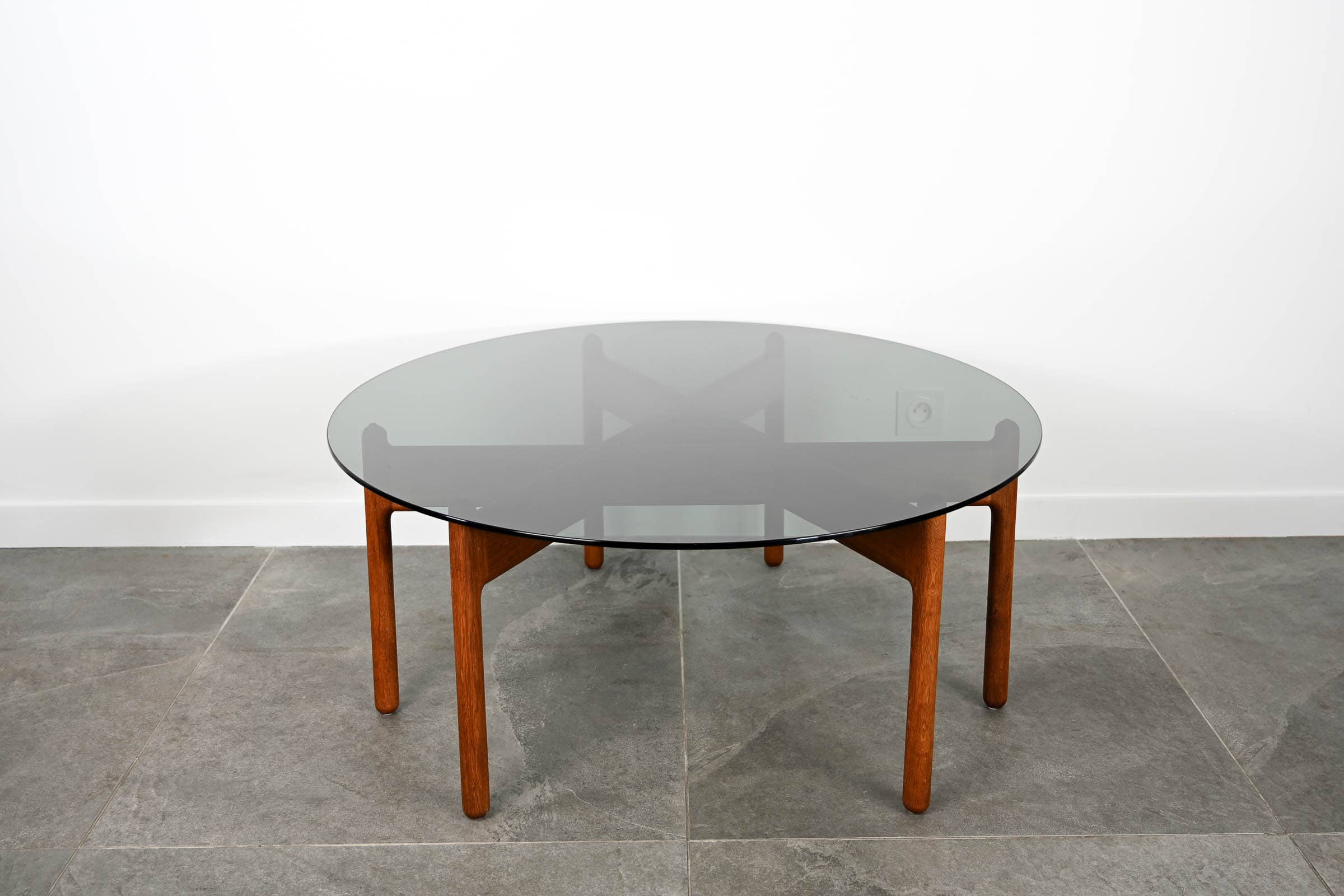 Table Basse Verre & Teck ‘Grete Jalk’