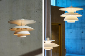 danish modern vintage teck palissandre rio années 50 années 60 années 70 mobilier ancien danois danemark scandinave maison nordik paris meubles design designer poul henningsen fabricant éditeur marque louis poulsen suspension modèle louvre lumière lampe suspension éclairage