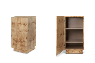 danish modern mid century vintage mobilier en teck palissandre rio années 50 années 60 années 70 mobilier meuble ancien danois danemark scandinave maison nordik paris meubles décoration design nordique éditeur designer bougeoir argenté chrome doré laiton pack de 3 bougies Werner Stoff Design Hans Nagel maison nordik paris ferm living table d'appoint burl