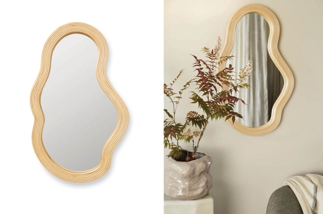 danish modern mid century vintage mobilier en teck palissandre rio années 50 années 60 années 70 mobilier meuble ancien danois danemark scandinave maison nordik paris meubles décoration design nordique éditeur designer bougeoir argenté chrome doré laiton pack de 3 bougies Werner Stoff Design Hans Nagel maison nordik paris ferm living pond miroir mirror