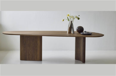 danish modern mid century vintage teck palissandre rio années 50 années 60 années 70 mobilier meuble ancien danois danemark scandinave maison nordik paris meubles décoration design editeur dk3 designer christian troels- & jacob plejdrup table de repas ronde modèle ten table à manger pour diner table en bois massif table en chêne table en noyer table avec rallonges tangent