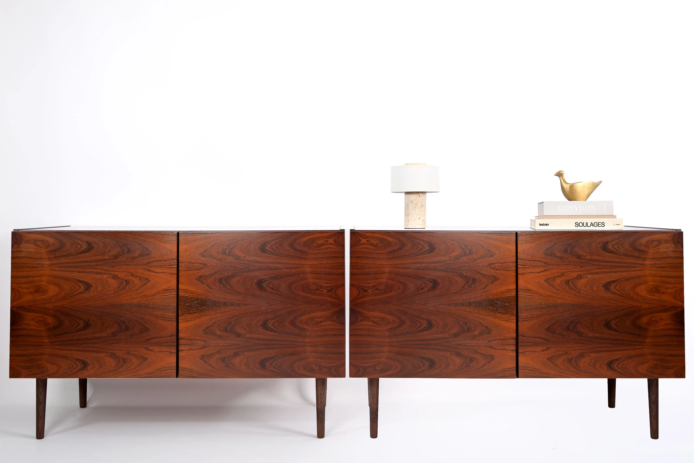 danish modern mid century vintage teck palissandre rio années 50 années 60 années 70 mobilier meuble ancien danois danemark scandinave maison nordik paris meubles décoration design éditeur designer Ib Kofoed Larsen 3 enfilades en palissandre de Rio meuble de rangement bahut meuble tv console