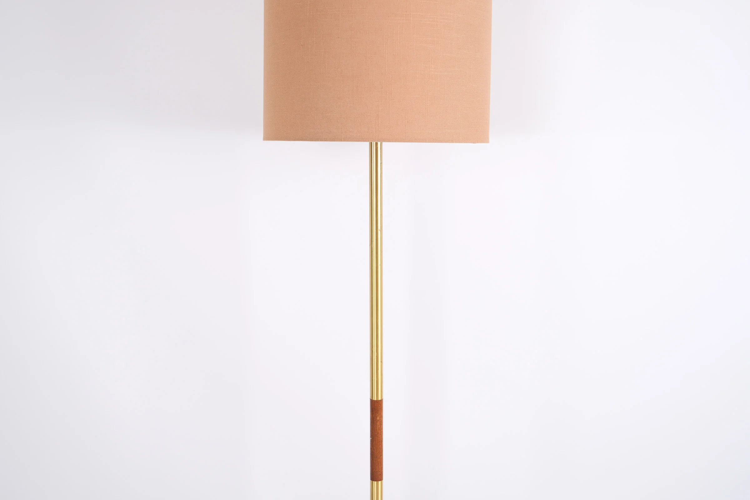 Lampadaire en Laiton & Palissandre de Rio