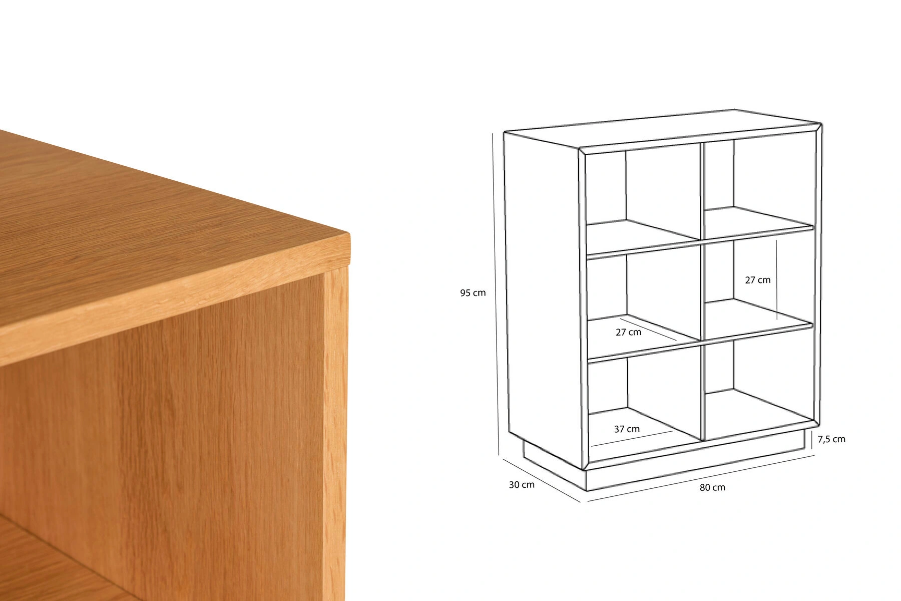 Bibliothèque en Chêne ‘Hubsch’