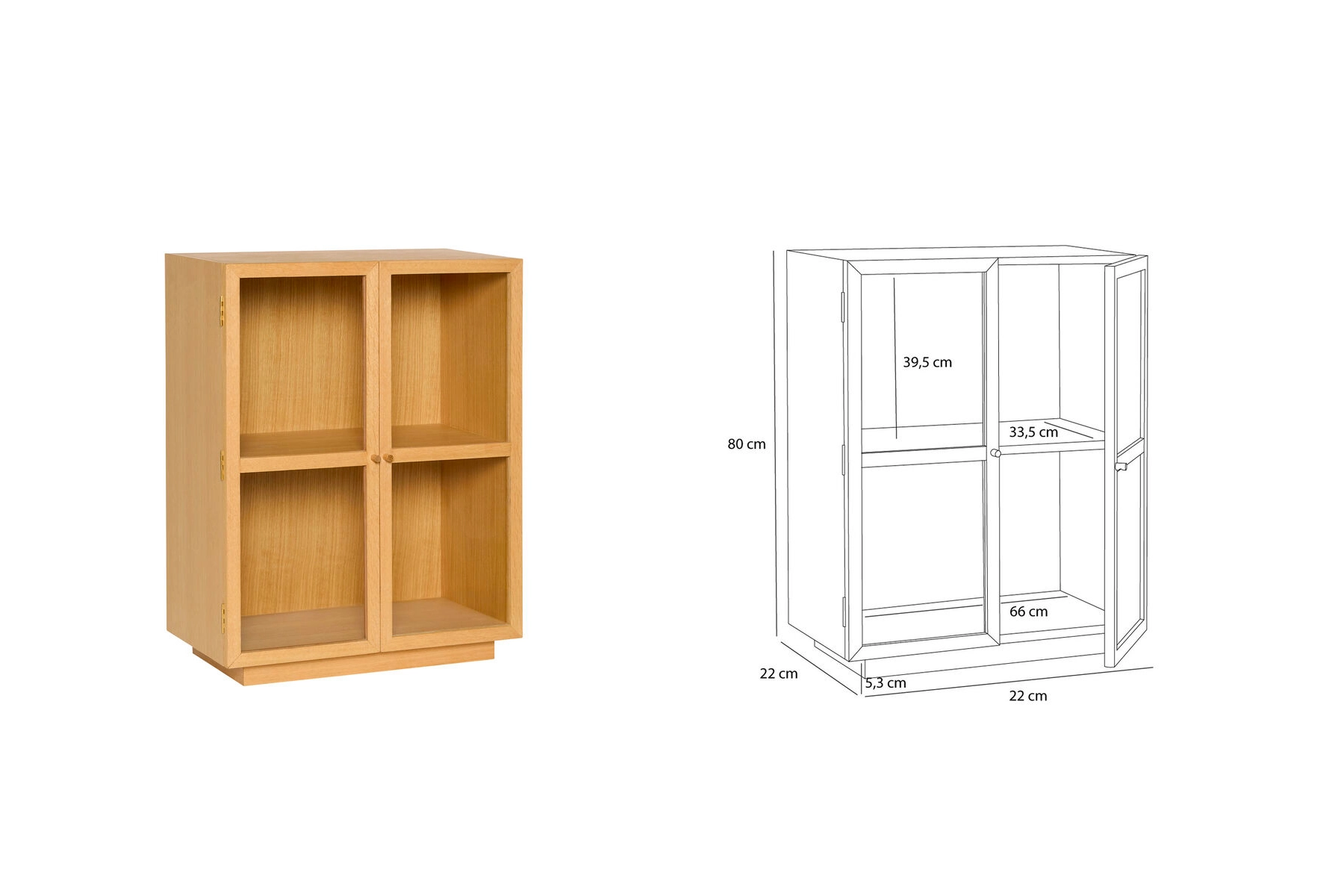 Meuble de Rangement en Chêne ‘Mae’