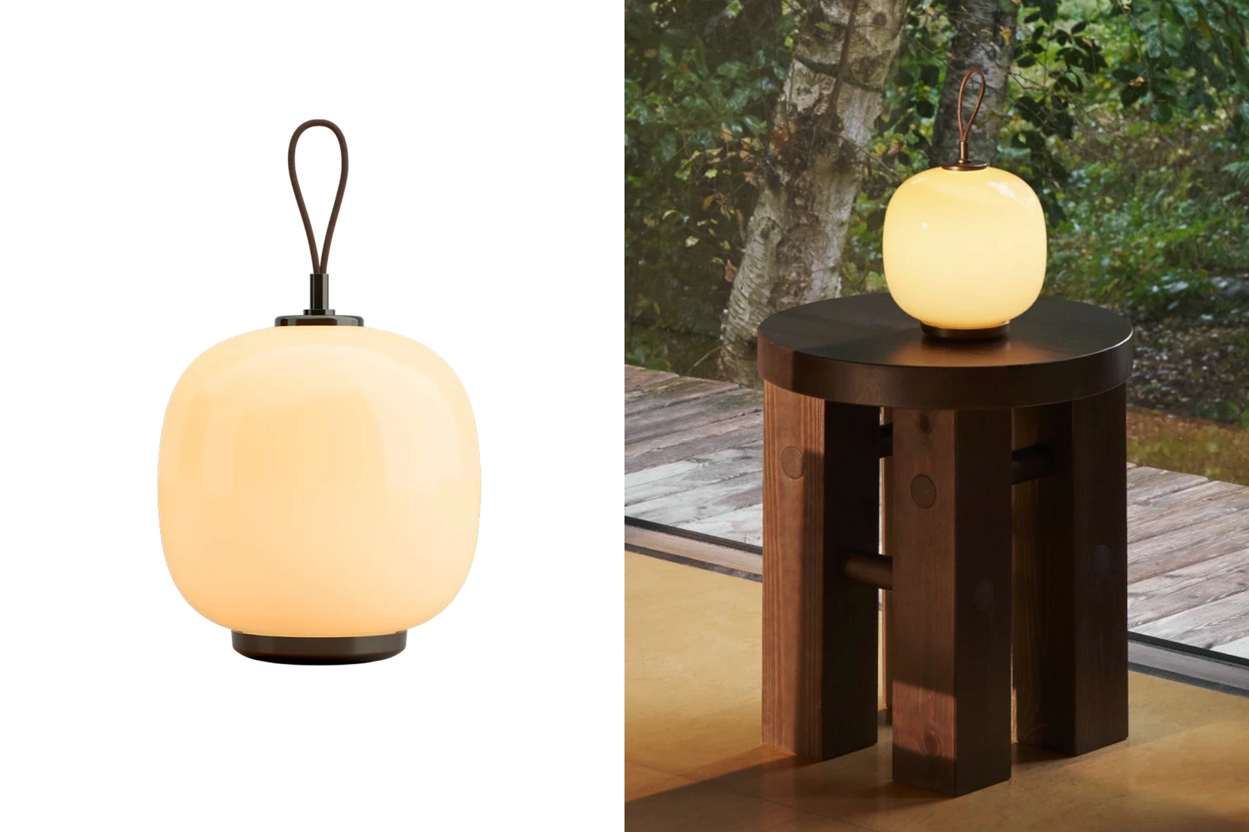 danish modern vintage teck palissandre rio années 50 années 60 années 70 mobilier meuble ancien danois Danemark scandinave maison nordik Paris meubles décoration design designer Vilhelm Lauritzen éditeur marque Louis Poulsen lampe portable modèle VL45 lampe portable en verre