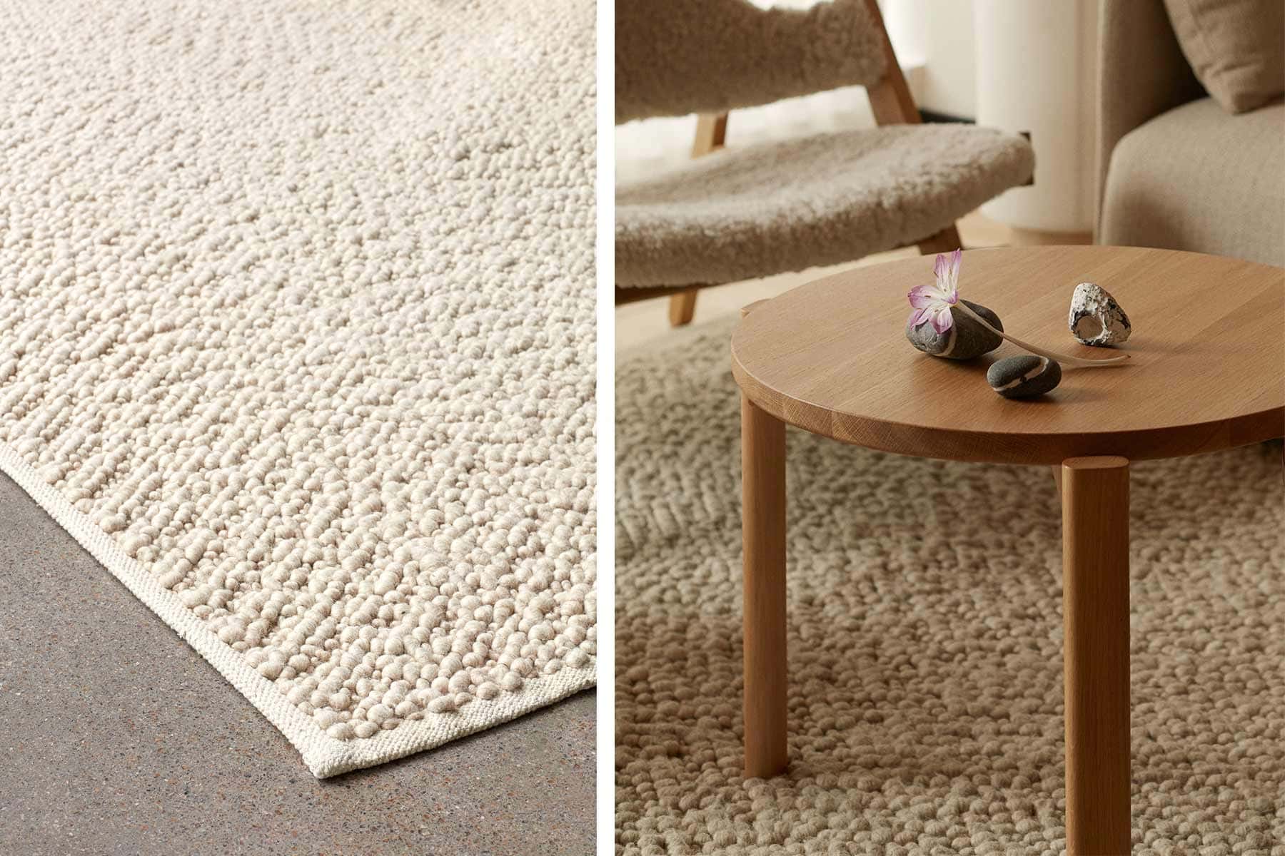 Tapis 'Gravel Rug' <br /> 'Audo Copenhagen' 2 finitions au choix