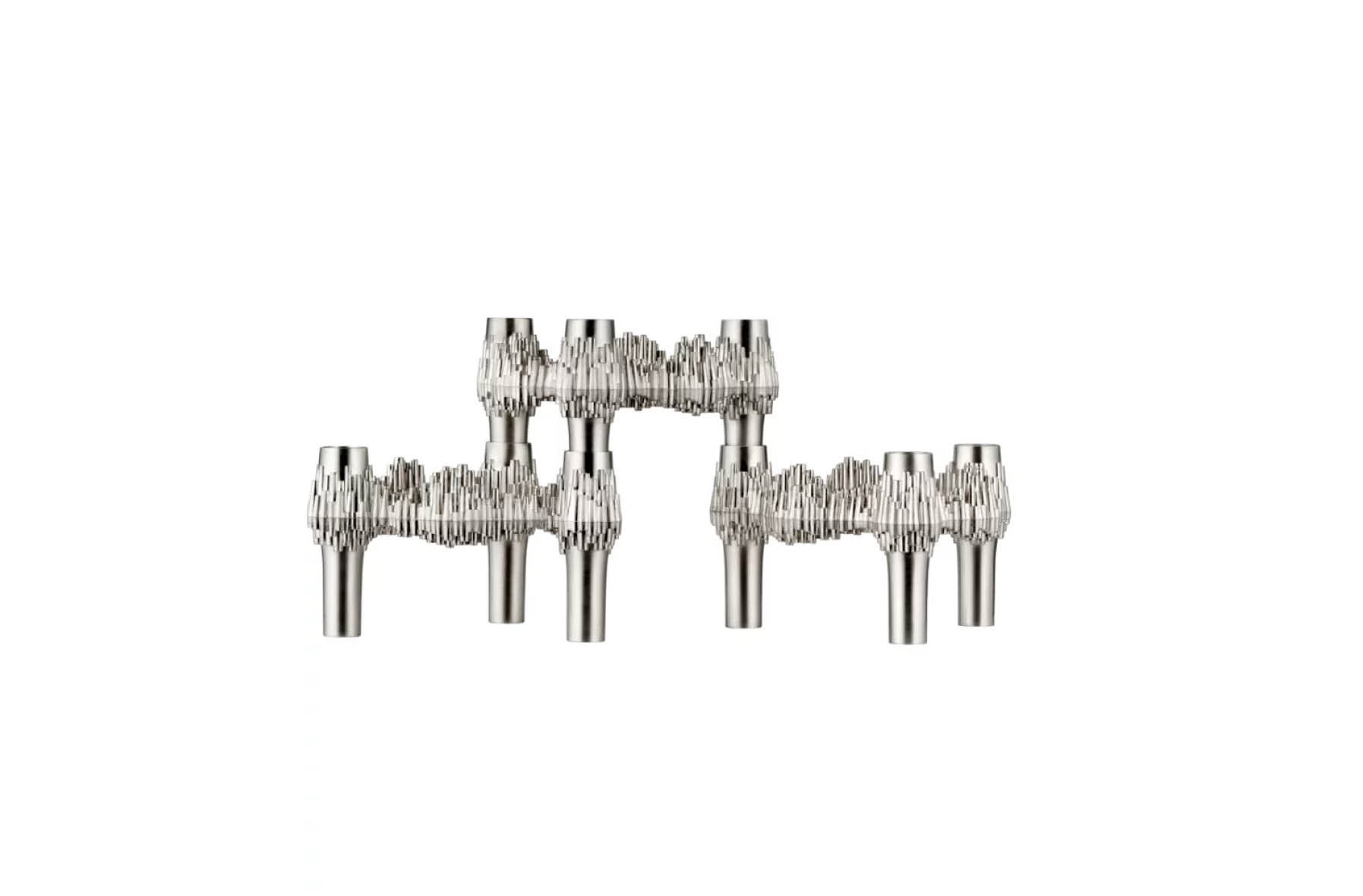 Bougeoir 'Quist' Chrome brossé</br>à l'unité ou Pack de 3 – Image 2