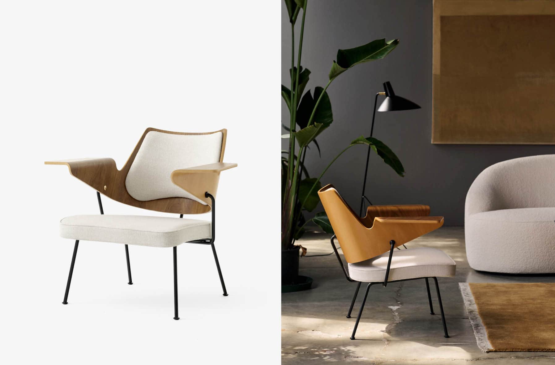 Fauteuil 'RFH'</br>'&Tradition'. 2 tissus au choix