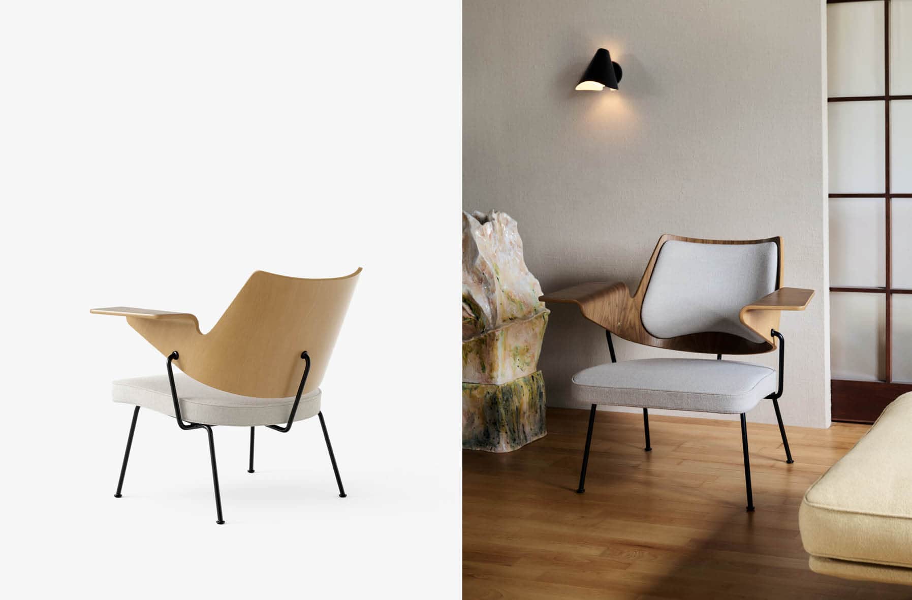 Fauteuil 'RFH'</br>'&Tradition'. 2 tissus au choix – Image 3