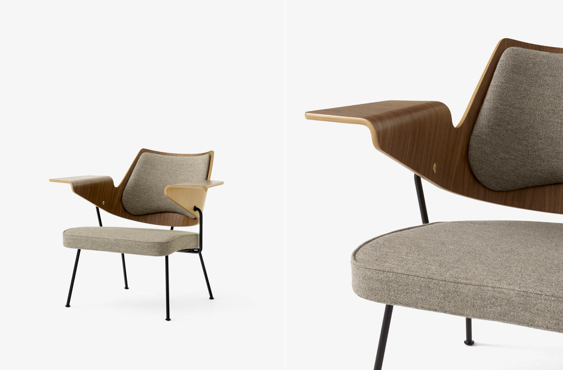 Fauteuil 'RFH'</br>'&Tradition'. 2 tissus au choix – Image 2