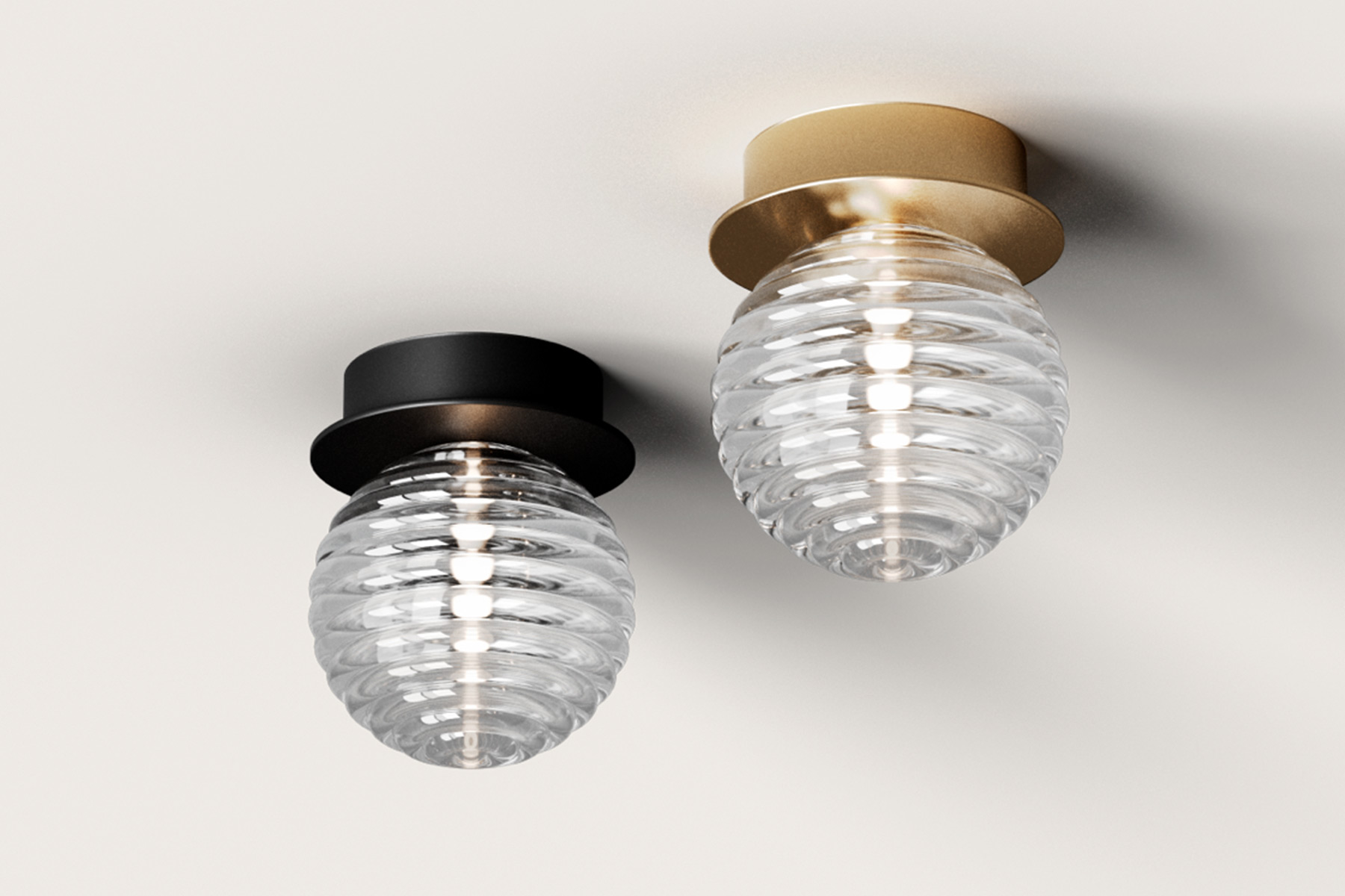 Applique/Plafonnier 'Doul'</br> Marque: 'Aromas'. 2 finitions