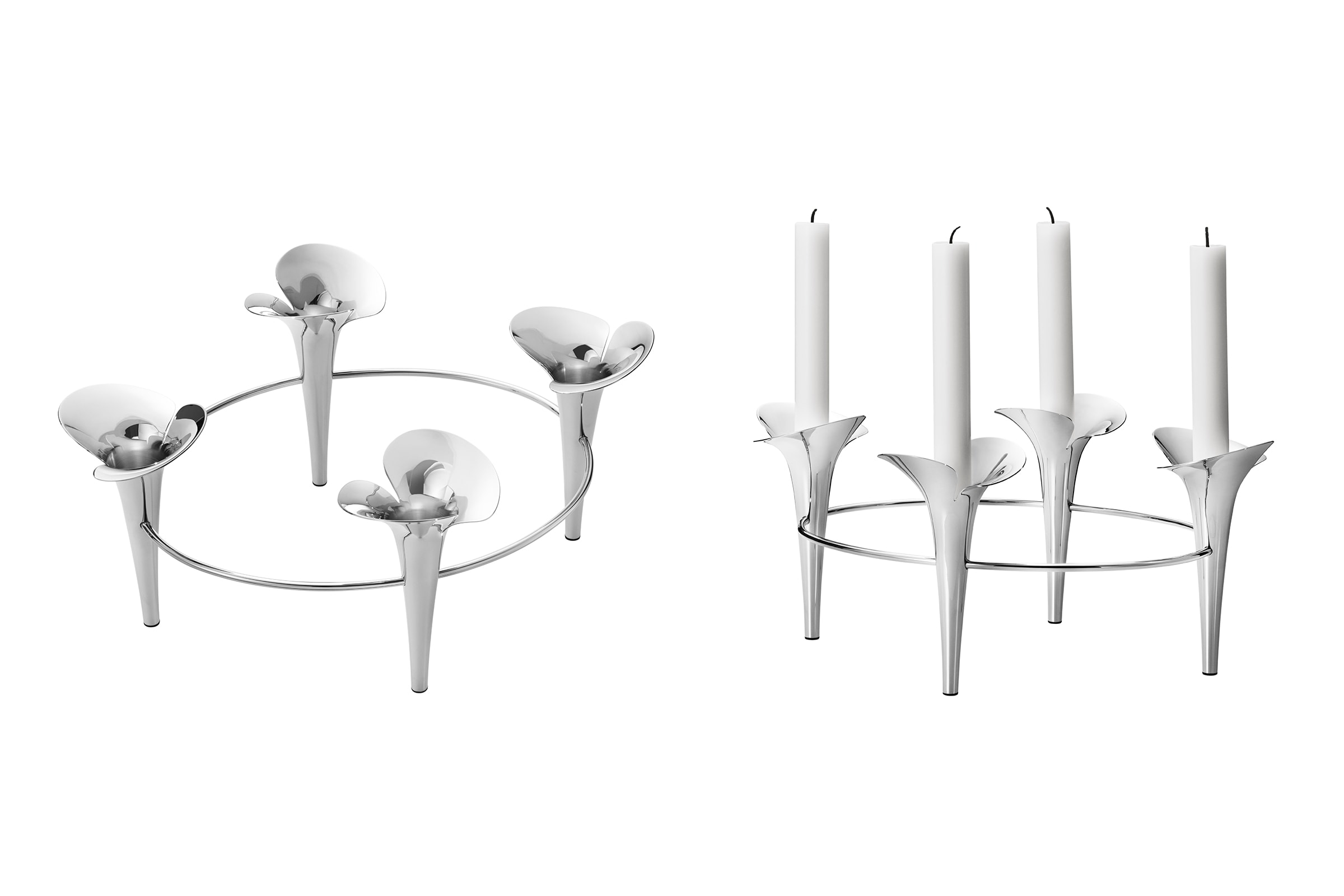 Bougeoir 'Bloom Taper'<br />Marque: 'Georg Jensen' 2 finitions – Image 3