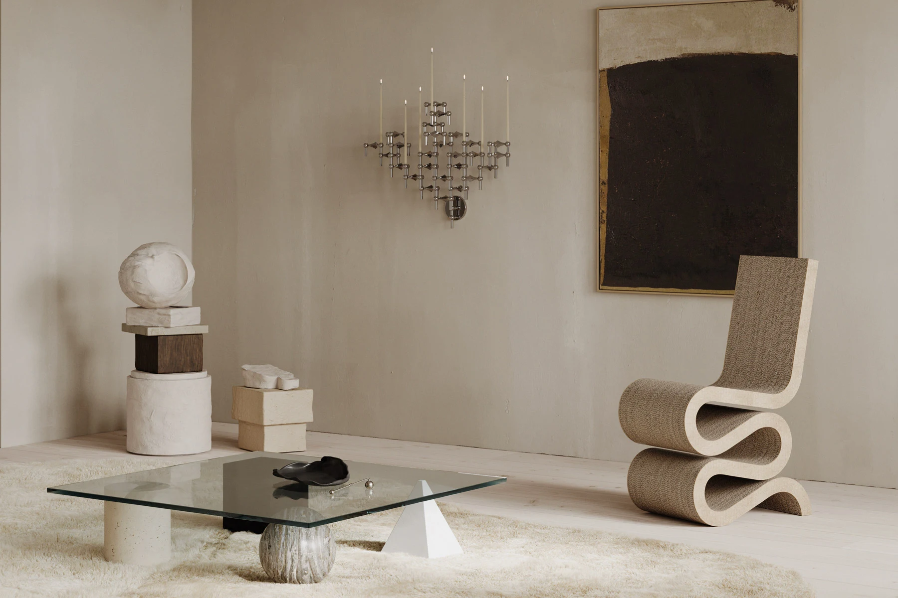 Bougeoir ‘Wall Hanger’ Stoff Nagel