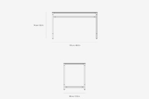 danish modern vintage teck palissandre rio années 50 années 60 années 70 mobilier meuble ancien danois Danemark scandinave maison nordik Paris meubles décoration design éditeur marque designer VIPP Danemark bureau studio Desk VIPP430 bureau aluminium plateau en pierre de Jura bureau plateau cuir et bois bureau en noyer bureau en chêne