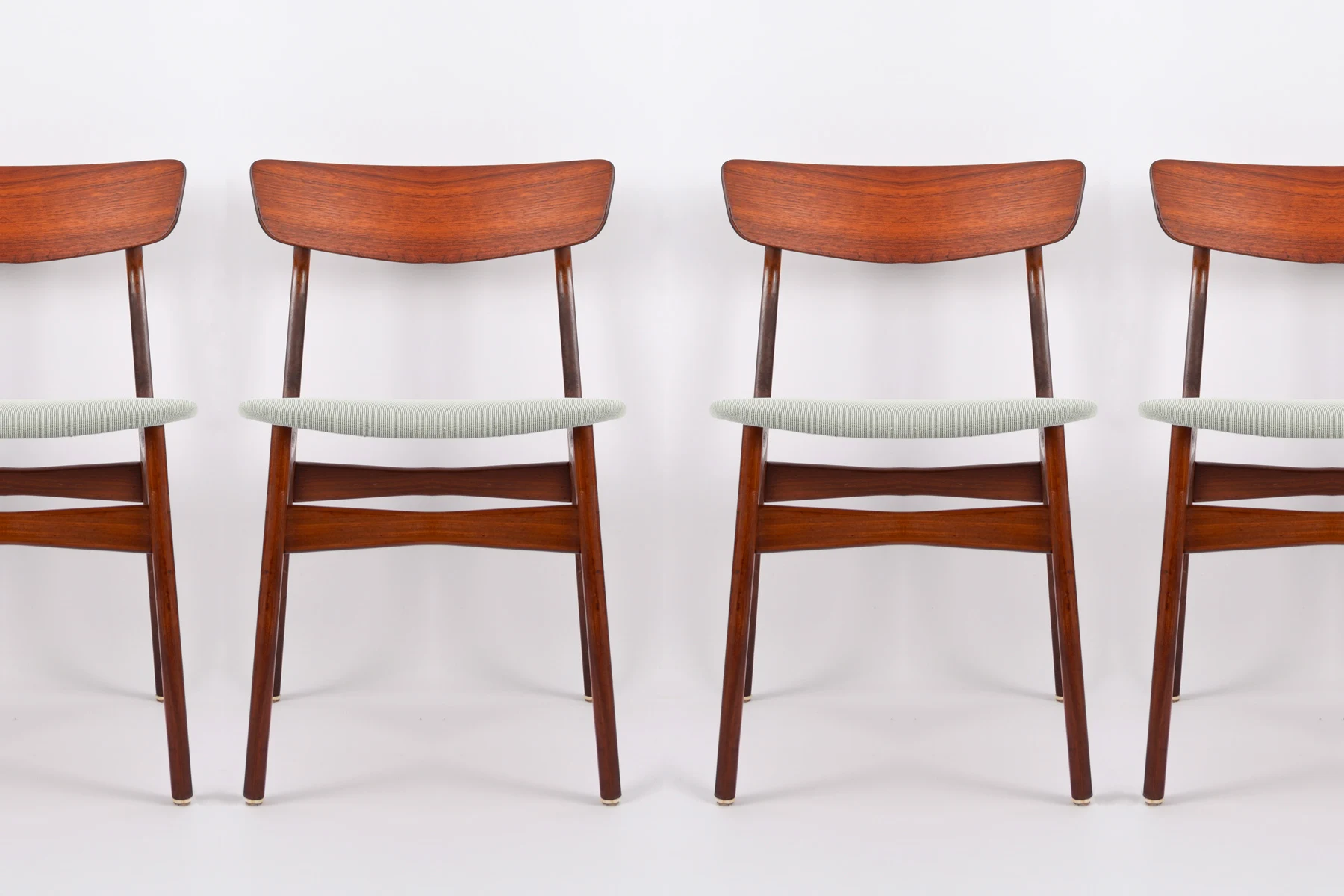 5 Chaises de Table en Palissandre de Rio