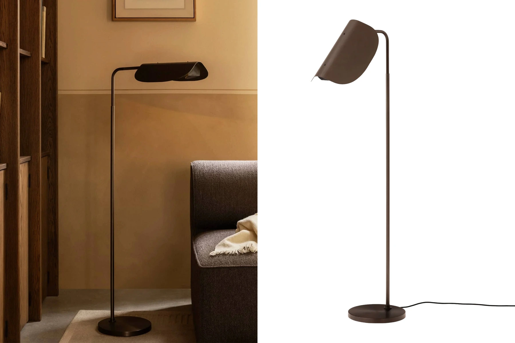 danish modern vintage teck palissandre rio années 50 années 60 années 70 mobilier meuble ancien danois Danemark scandinave maison nordik Paris meubles décoration design éditeur marque Audo Copenhagen designer Kenneth Bergenblad lampadaire Wing Floor Lamp luminaire éclairage lampe sur pied