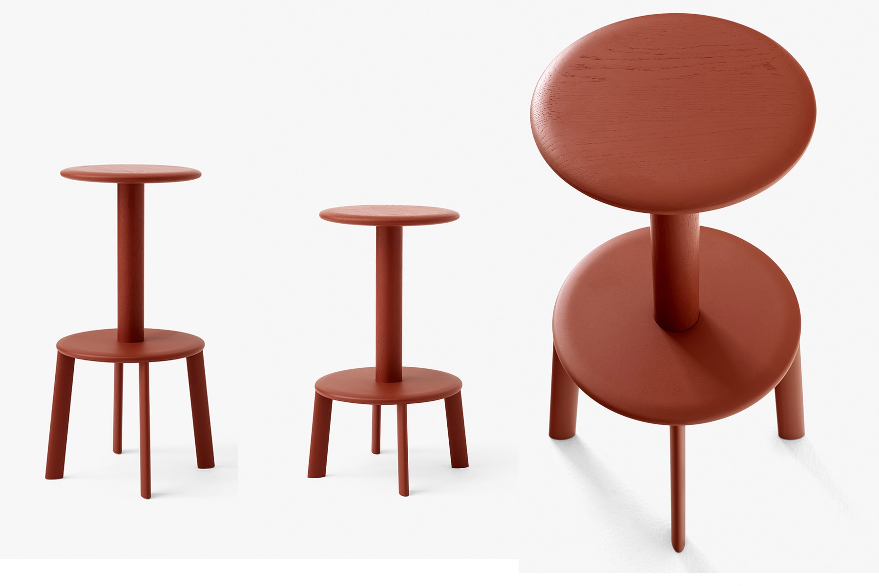 Tabouret de Bar 'Massif'</br>'&Tradition'. couleurs & hauteurs au choix – Image 4