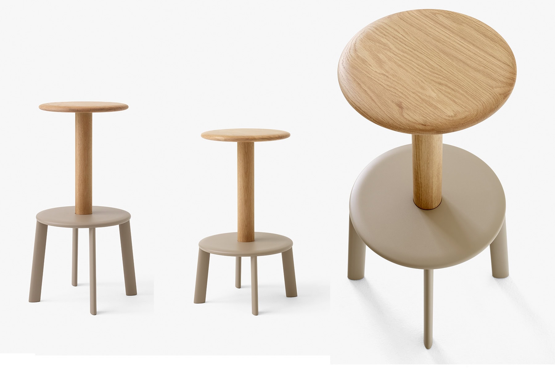 Tabouret de Bar 'Massif'</br>'&Tradition'. couleurs & hauteurs au choix – Image 5