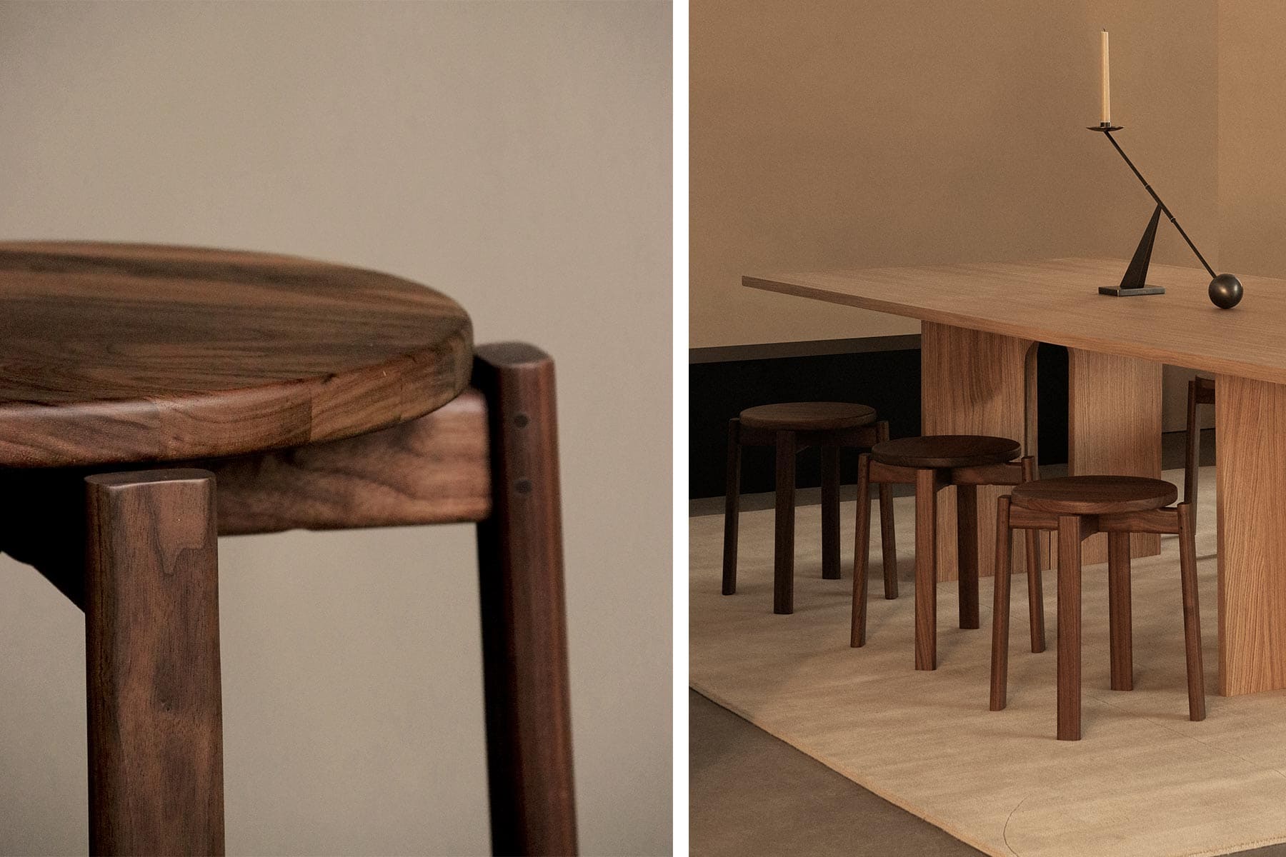 Tabouret 'Passage' Small </br> 'Audo Copenhagen'. 2 finitions – Image 5