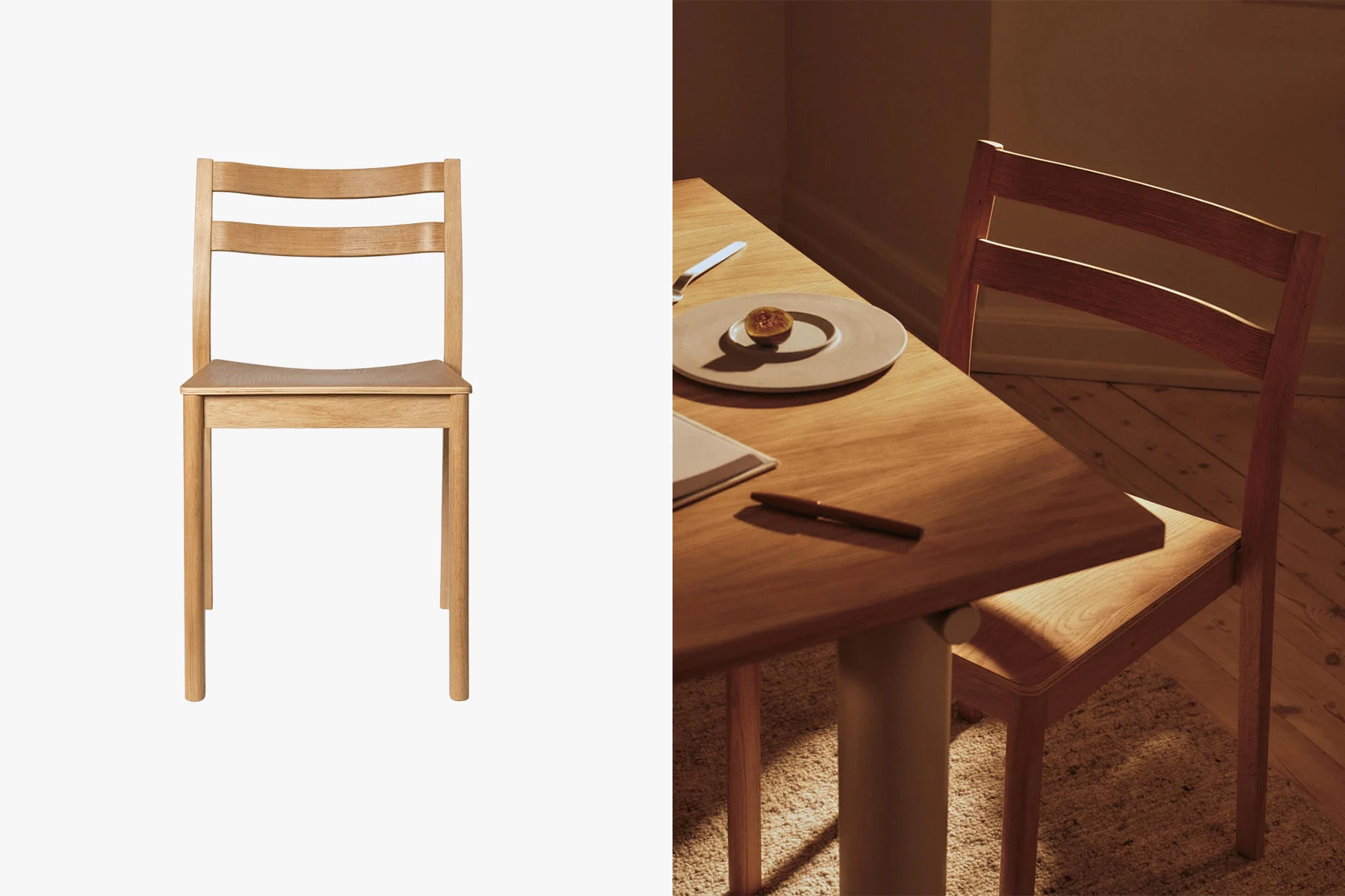 danish modern vintage teck palissandre Rio années 50 années 60 années 70 mobilier meuble ancien danois Danemark scandinave maison nordik Paris meubles décoration design éditeur designer marque Ferm Living chaise de table modèle Boda chaise de table à manger en bois 6 finitions au choix