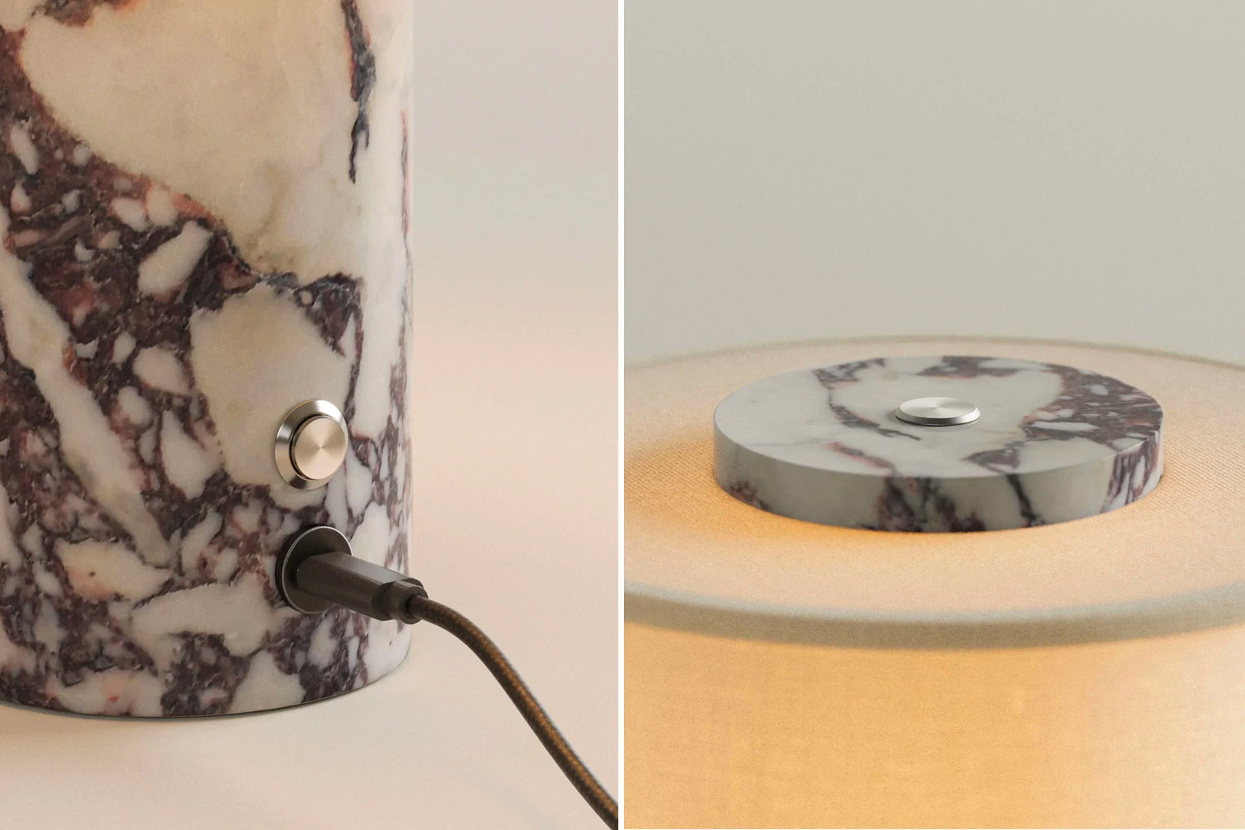 Lampe Portable ‘Aurie’ en Marbre