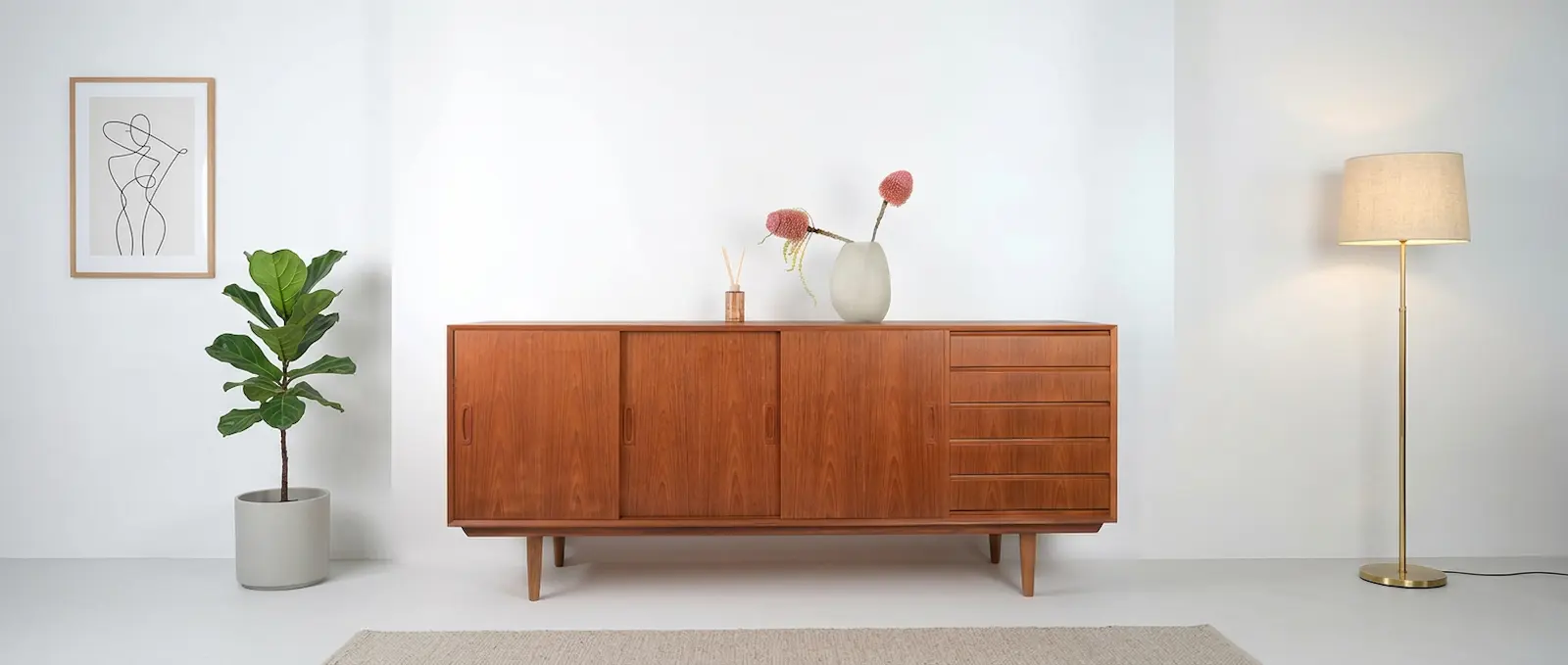 Enfilade en teck scandinave