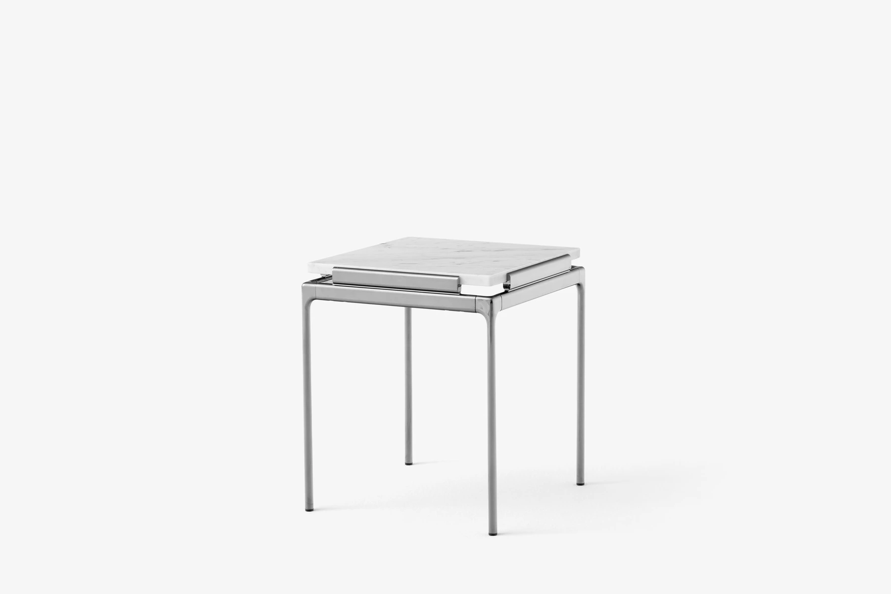 danish modern vintage teck palissandre Rio années 50 années 60 années 70 mobilier meuble ancien danois Danemark scandinave maison nordik Paris meubles décoration design éditeur marque &Tradition designer Luca Nichetto table d'appoint Sett LN11 coffee table bout de canapé table basse en aluminium et marbre table basse en aluminium et verre