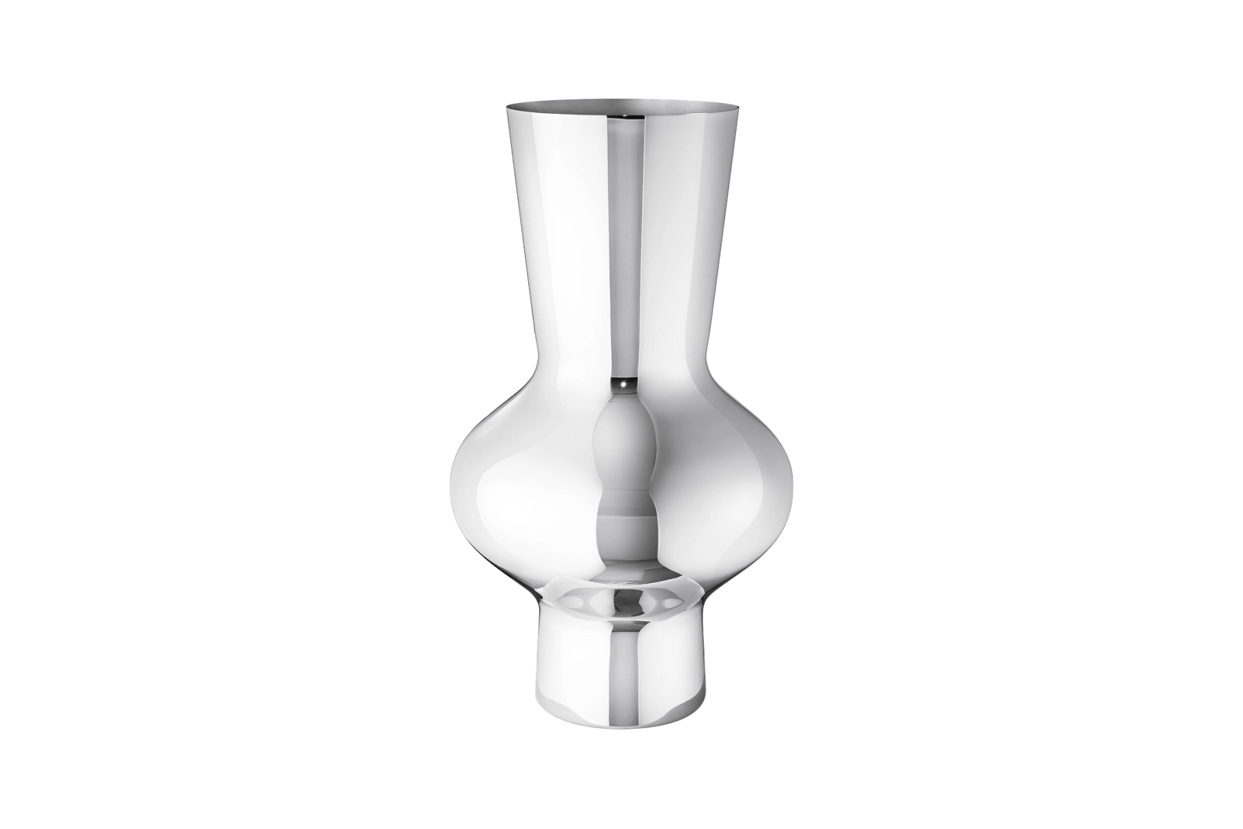 danish modern vintage teck palissandre rio années 50 années 60 années 70 mobilier meuble ancien danois Danemark scandinave maison nordik Paris meubles décoration design designer Alfredo Häberli éditeur marque Georg Jensen vase modèle Alfredo en acier inoxydable poli vase pour fleurs vase pour bouquet de fleurs