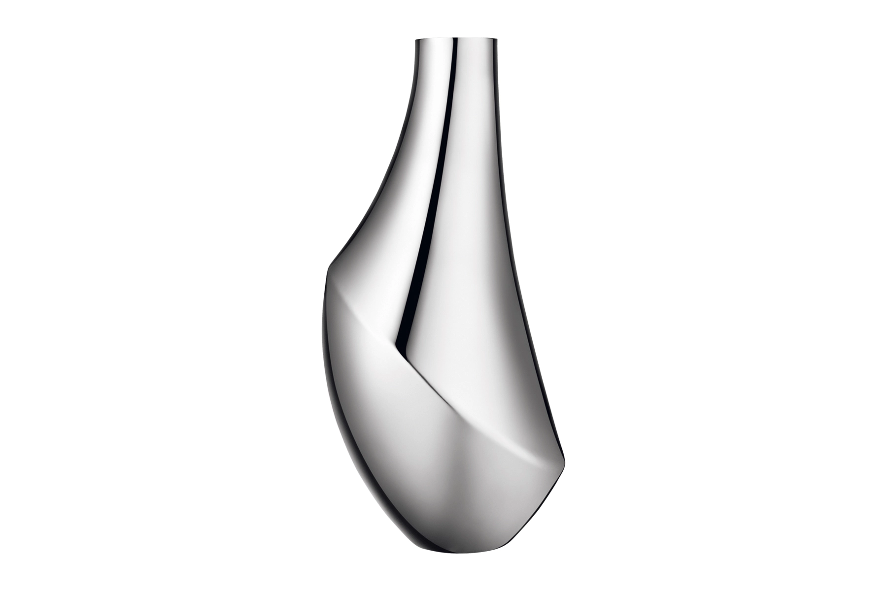 danish modern vintage teck palissandre rio années 50 années 60 années 70 mobilier meuble ancien danois Danemark scandinave maison nordik Paris meubles décoration design designer Todd Bracher éditeur marque Georg Jensen vase modèle Flora en acier inoxydable poli vase pour fleurs vase pour bouquet de fleurs