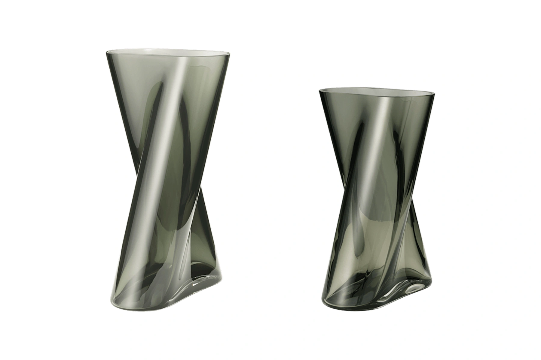 danish modern vintage teck palissandre rio années 50 années 60 années 70 mobilier meuble ancien danois Danemark scandinave maison nordik Paris meubles décoration design designer Anne Boysen éditeur marque Georg Jensen vase en verre modèle Lituus vase pour fleurs vase pour bouquet de fleurs