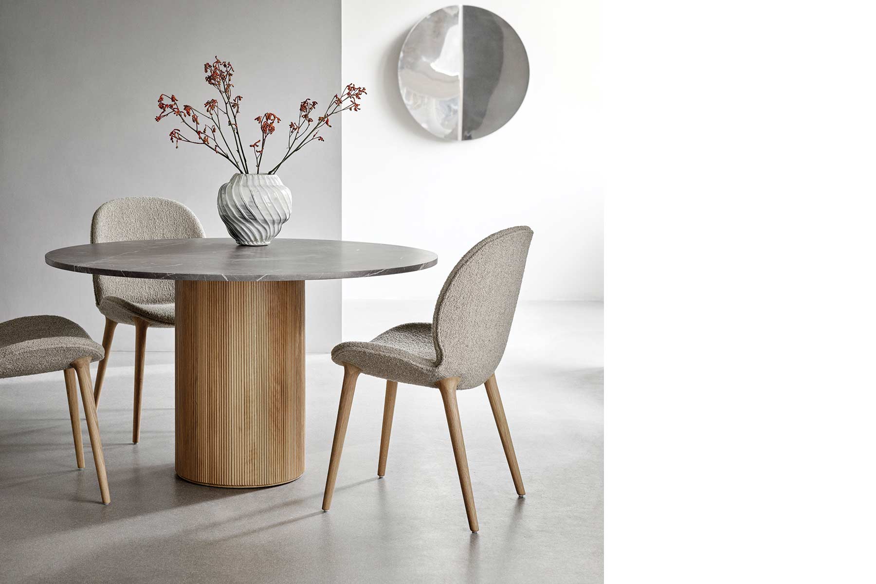 Table de Repas 'Cabin'</br>Marbre & Chêne 2 tailles 2 finitions – Image 7