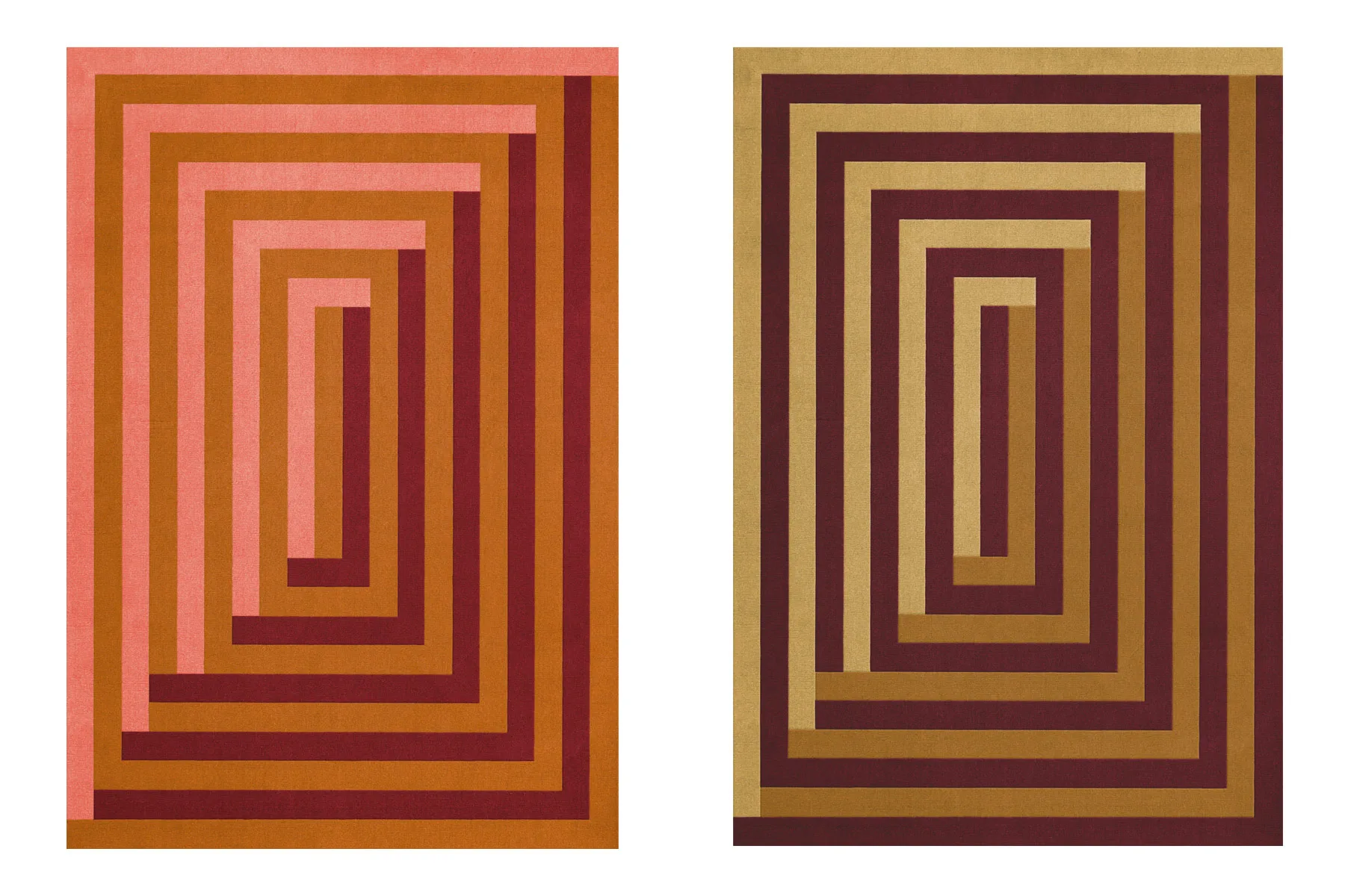 Tapis en Laine 'Labyrinth & Diagonal'</br>'Layered'. Coloris & Tailles au Choix – Image 2