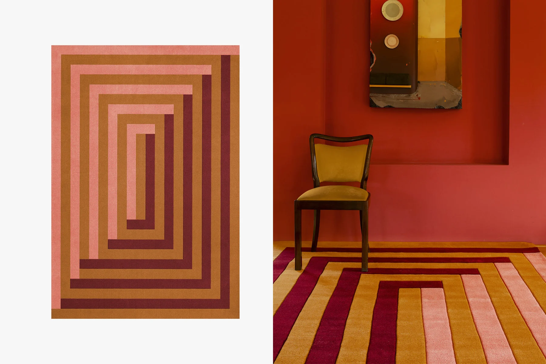 Tapis en Laine 'Labyrinth & Diagonal'</br>'Layered'. Coloris & Tailles au Choix – Image 3