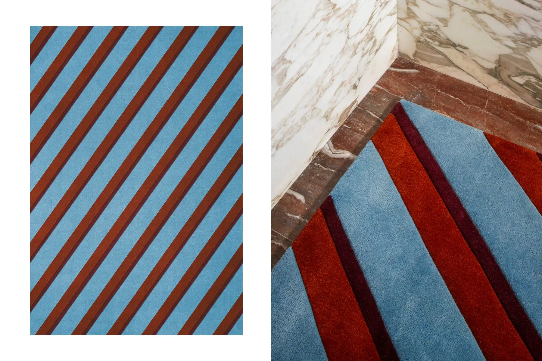 Tapis en Laine 'Labyrinth & Diagonal'</br>'Layered'. Coloris & Tailles au Choix – Image 7