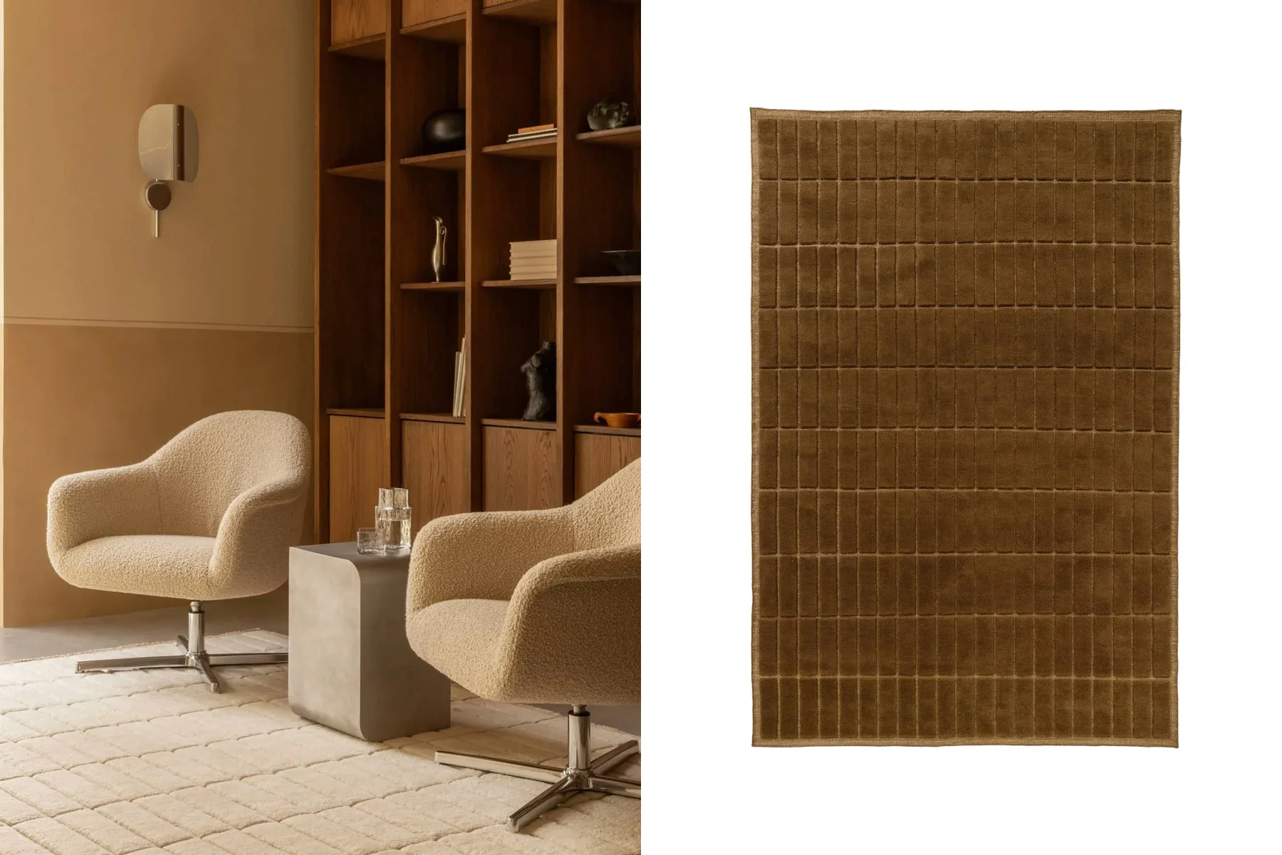 Tapis 'Tile Rug' </br>'Audo Copenhagen'. 2 tailles, 2 coloris