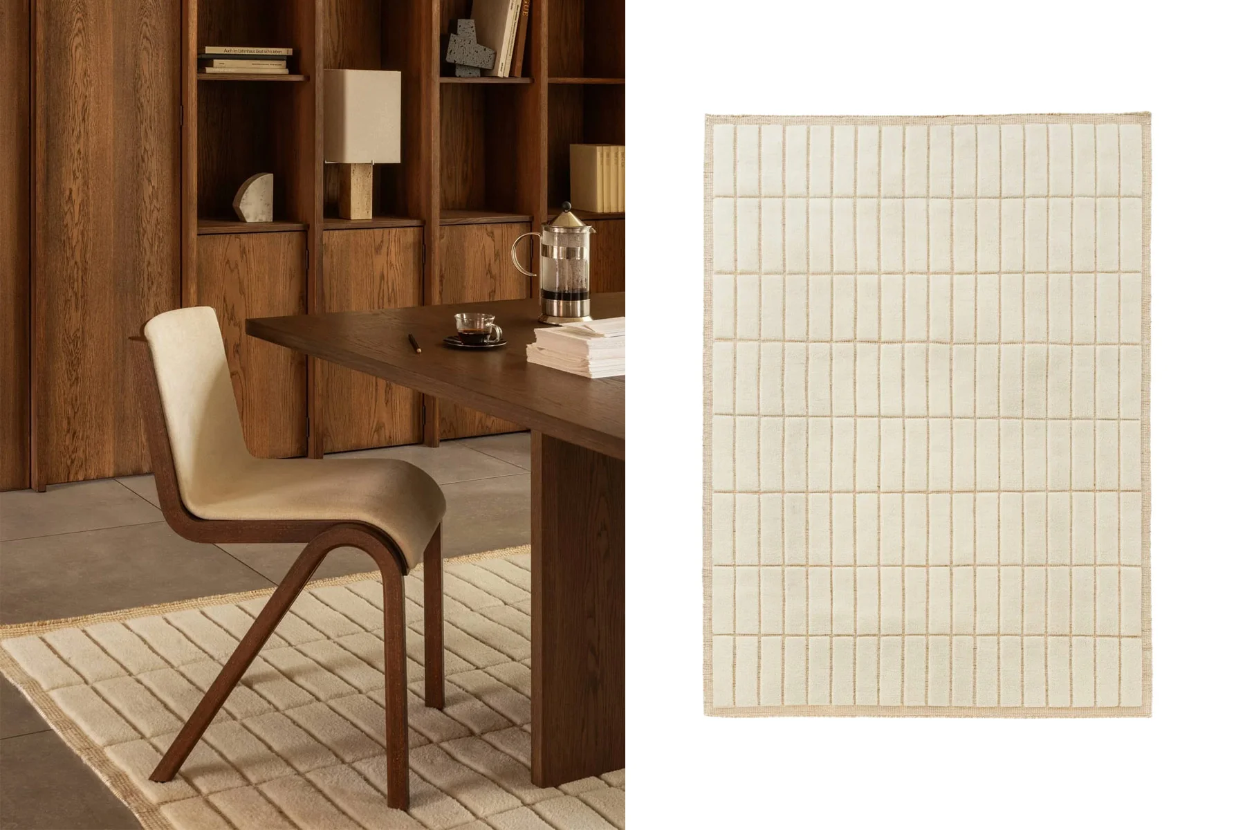 Tapis 'Tile Rug' </br>'Audo Copenhagen'. 2 tailles, 2 coloris – Image 4