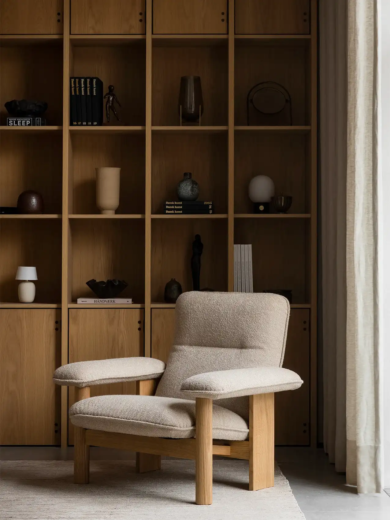 Fauteuil 'Brasilia Lounge', High Back, Textile </br> 'Audo Copenhagen' / 15 finitions – Image 2